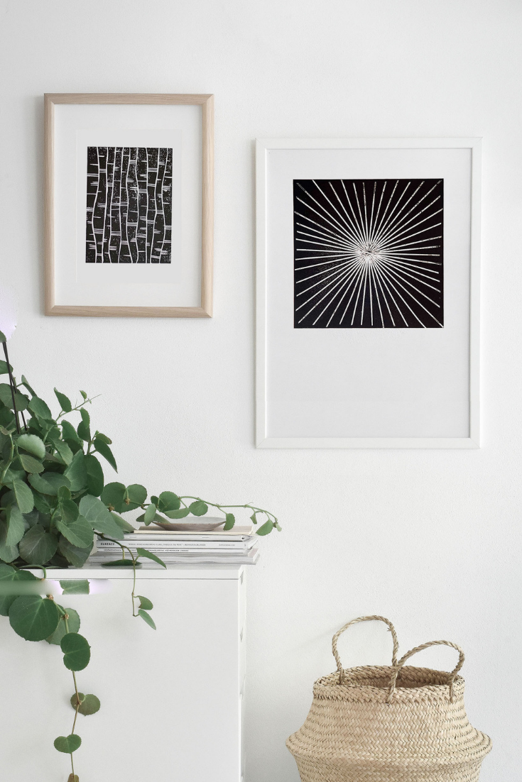 Ways to hang shop prints